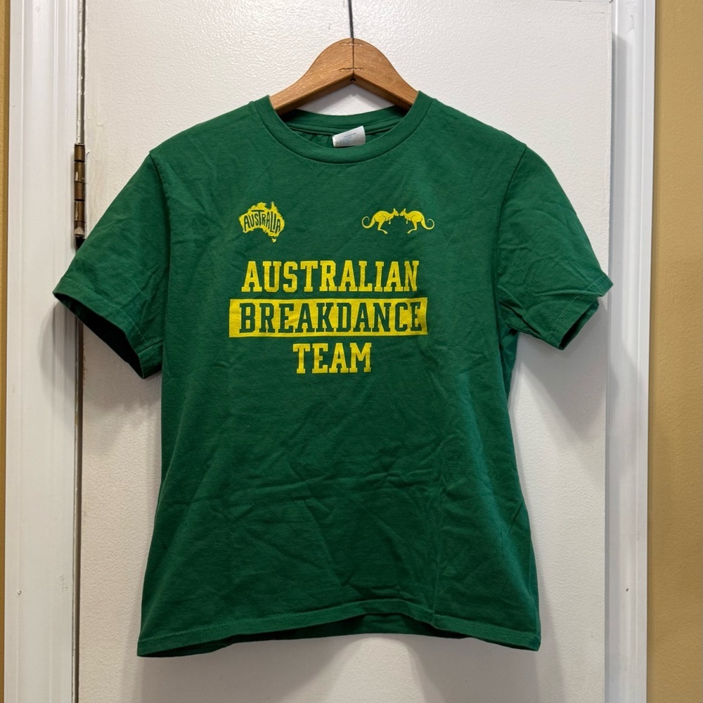 Green Australian Breakdance Team T-Shirt! EUC